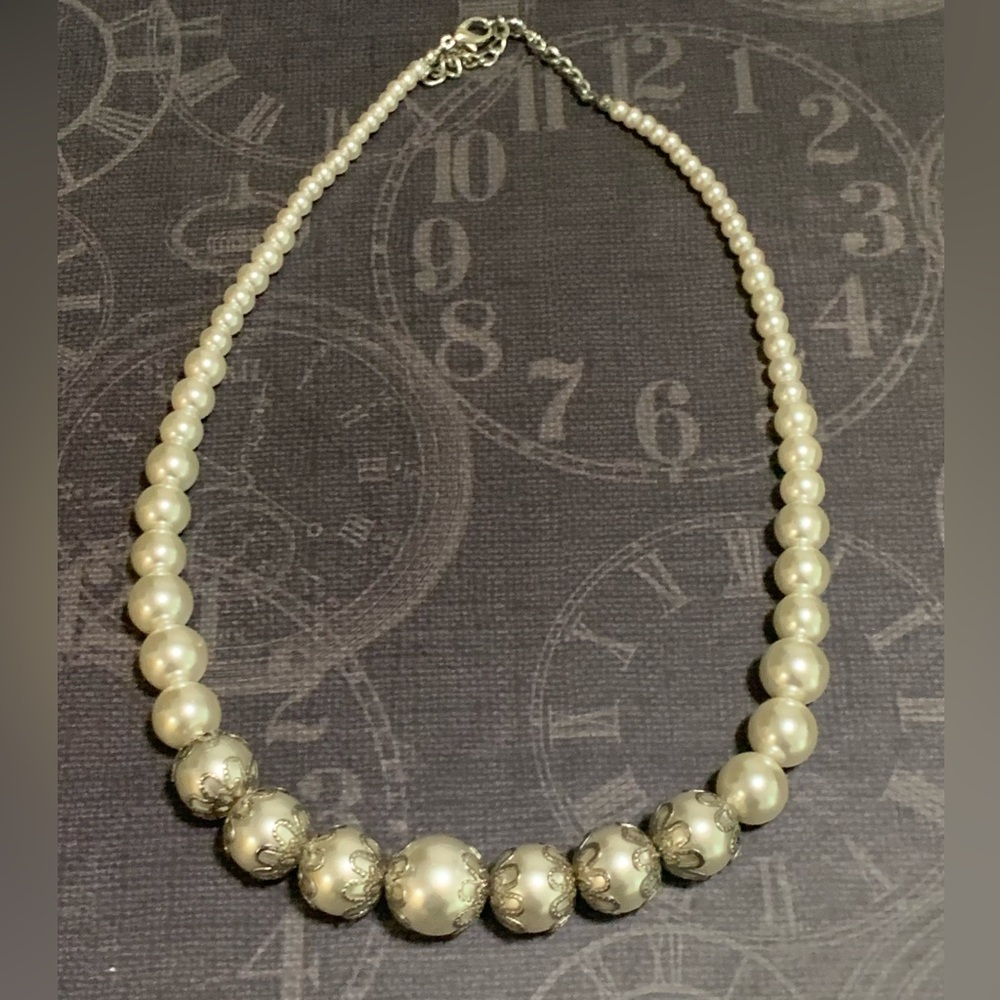 Azuli Skye faux pearl necklace.